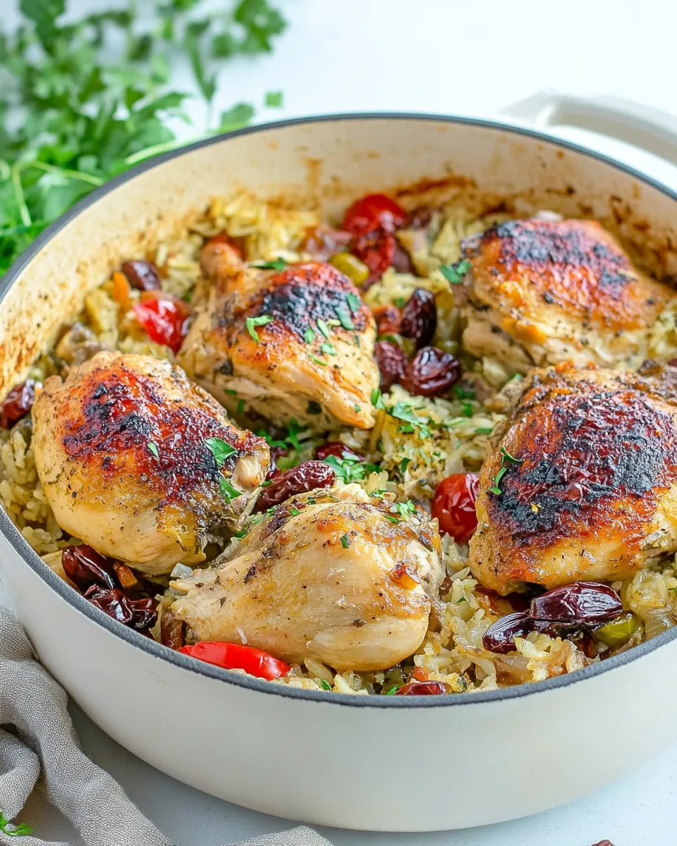 Classic One-Pot Mediterranean Chicken and Rice image