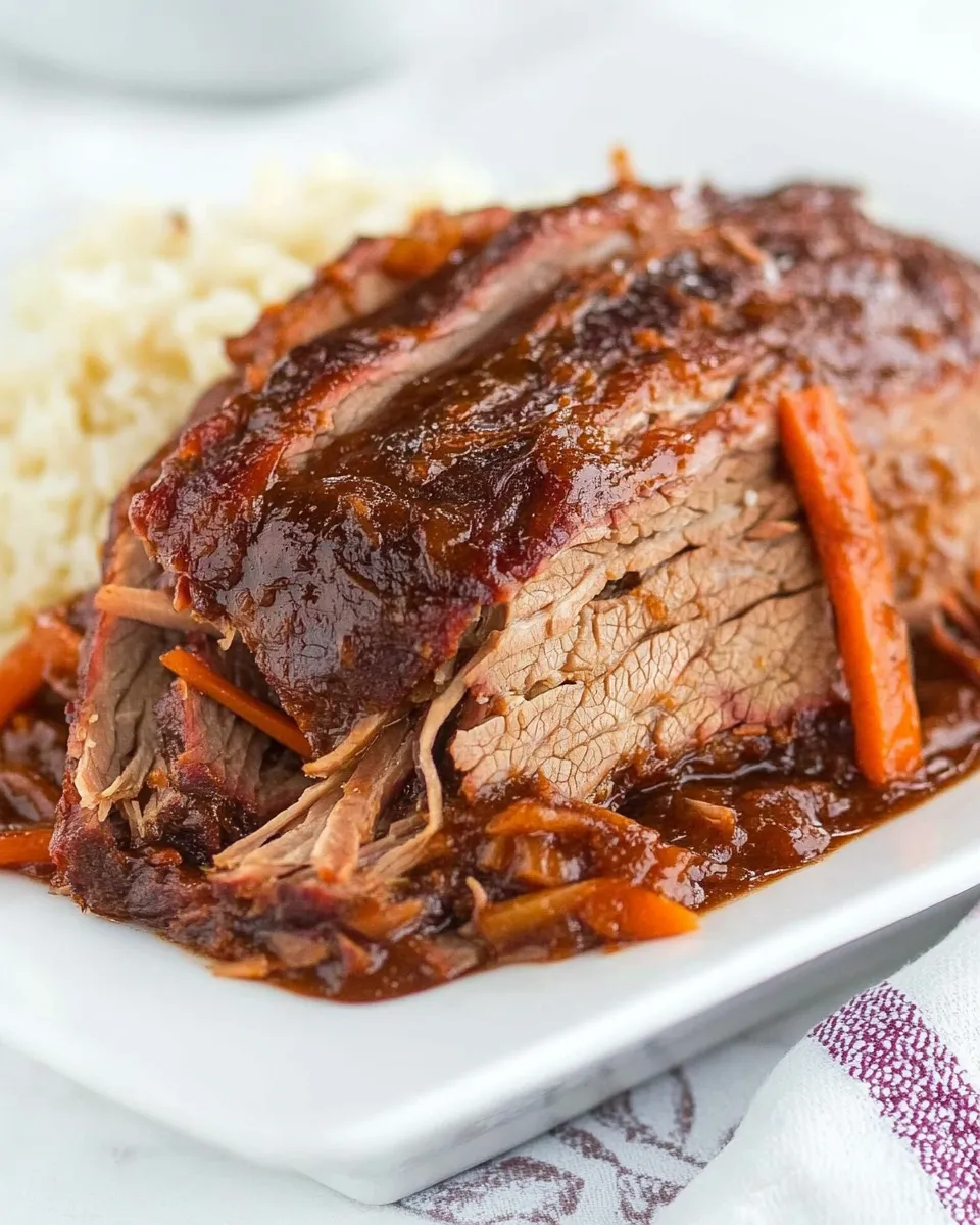 Delicious Oven Braised Texas Brisket dish photo