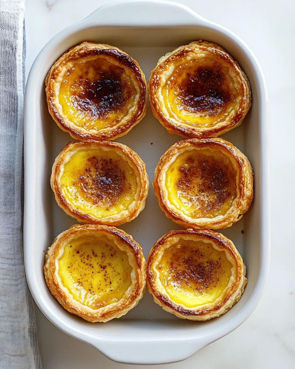 Easy Pastis de Nata (Portuguese Custard Tarts) food shot