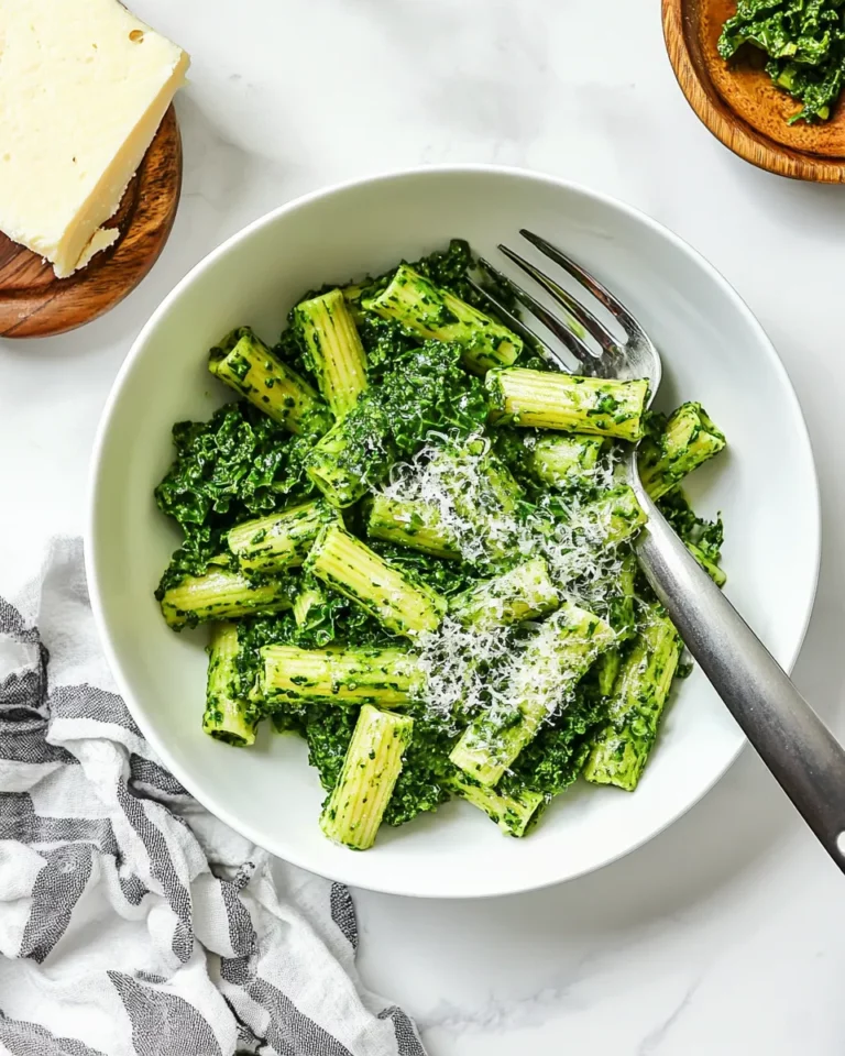 Homemade Rigatoni with Easy Kale Sauce photo