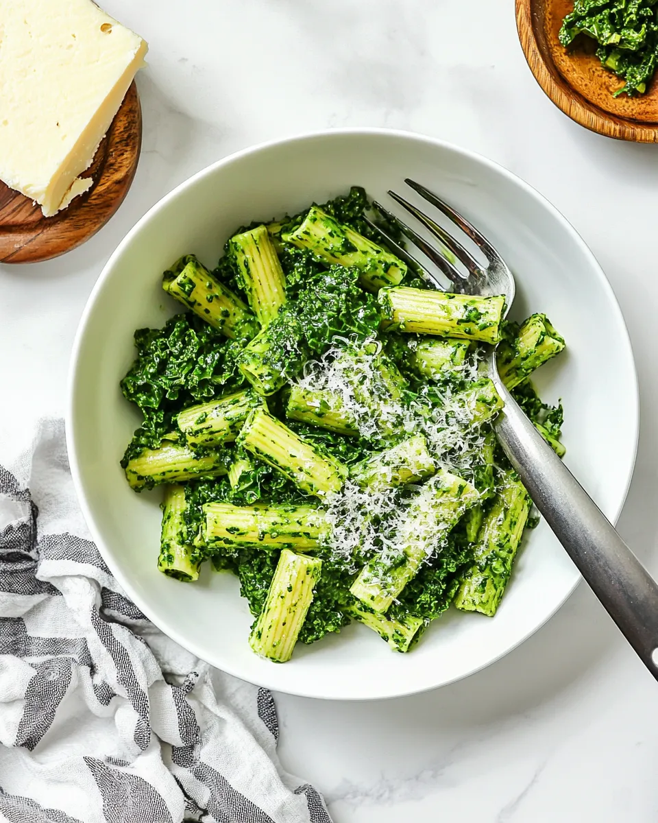 Homemade Rigatoni with Easy Kale Sauce photo