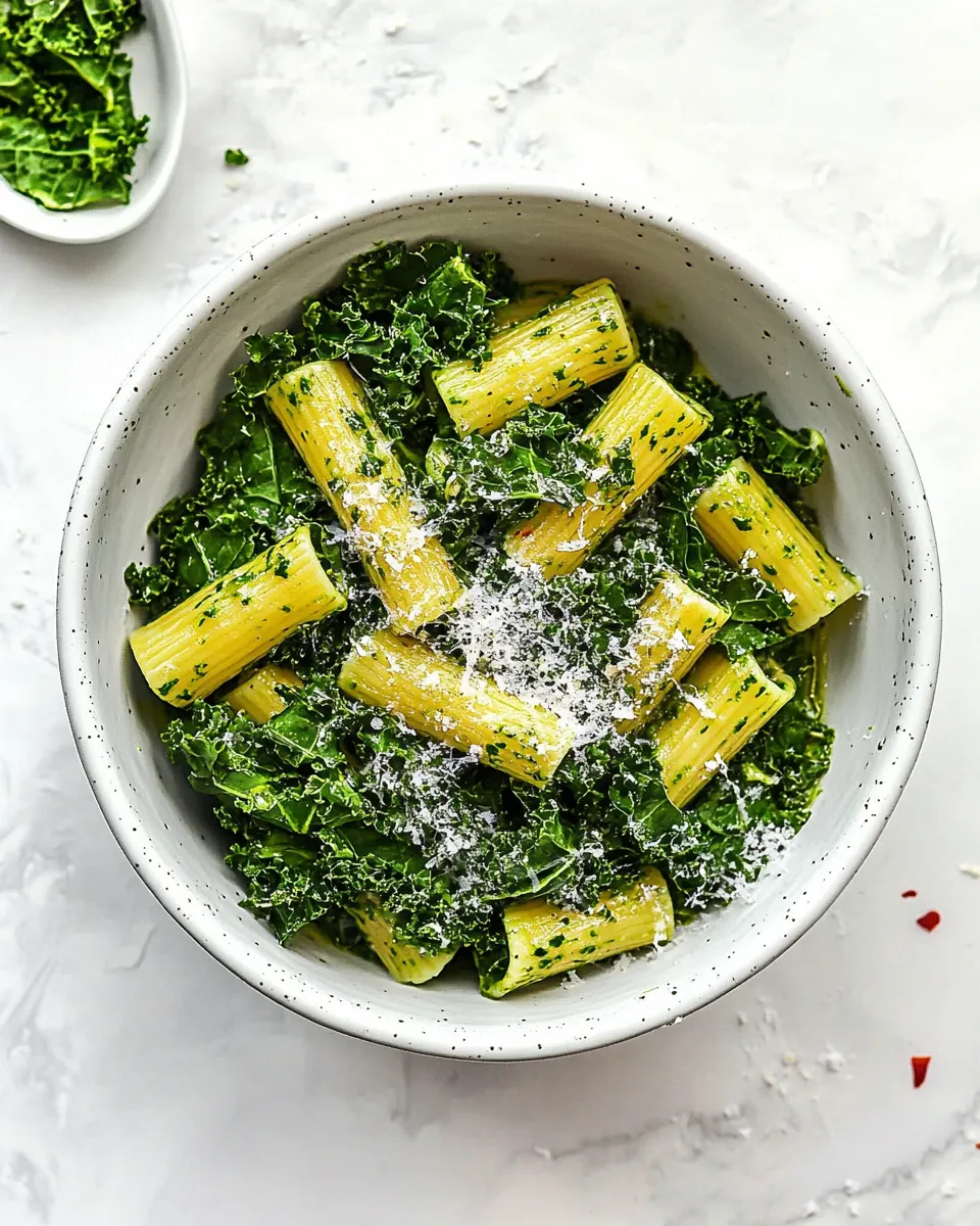 Easy Rigatoni with Easy Kale Sauce recipe photo