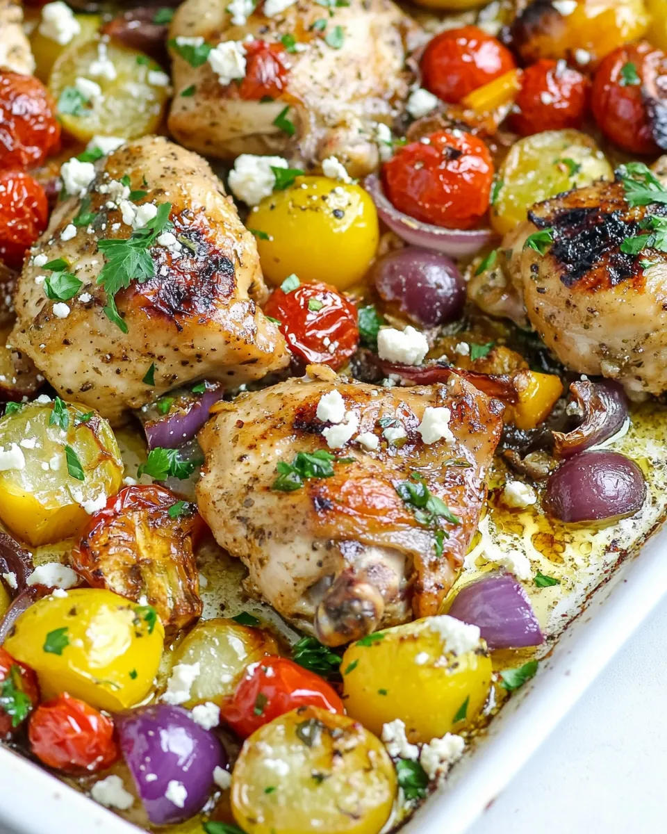 Classic Sheet Pan Greek Chicken Dinner dish photo