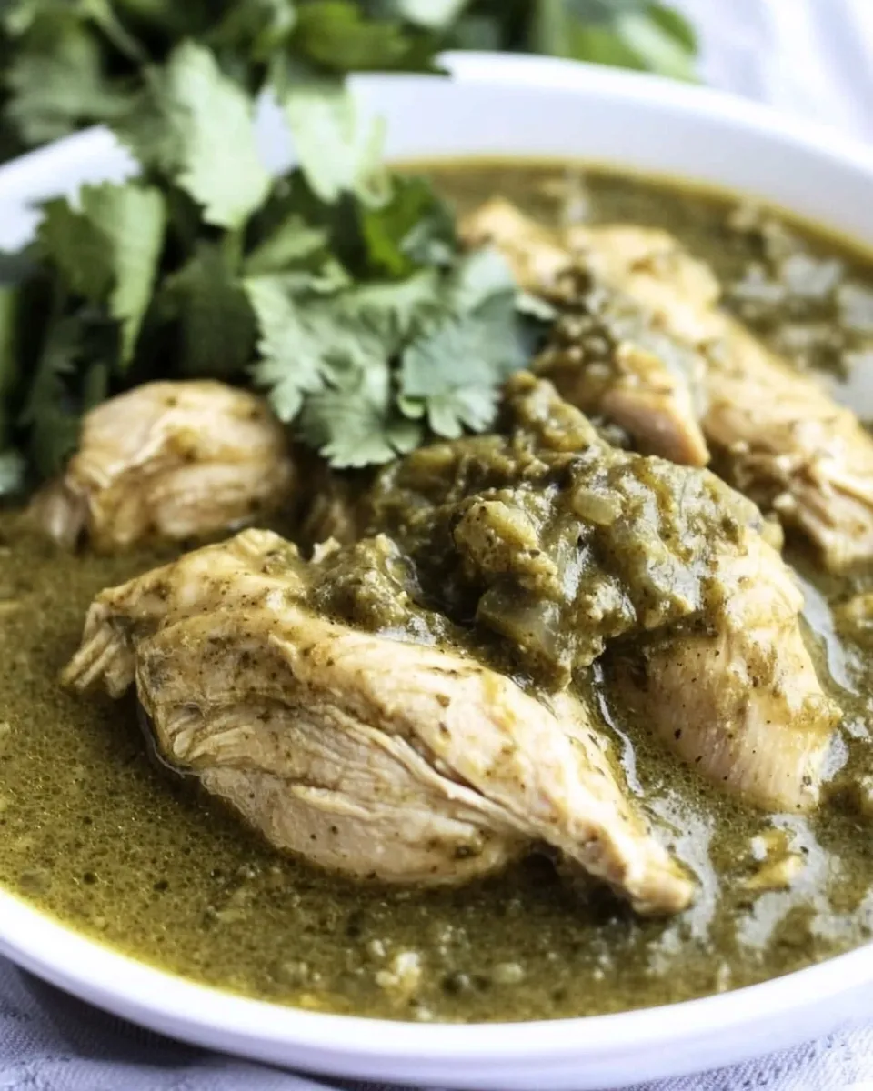 Classic Slow Cooker Chicken Chile Verde dish photo
