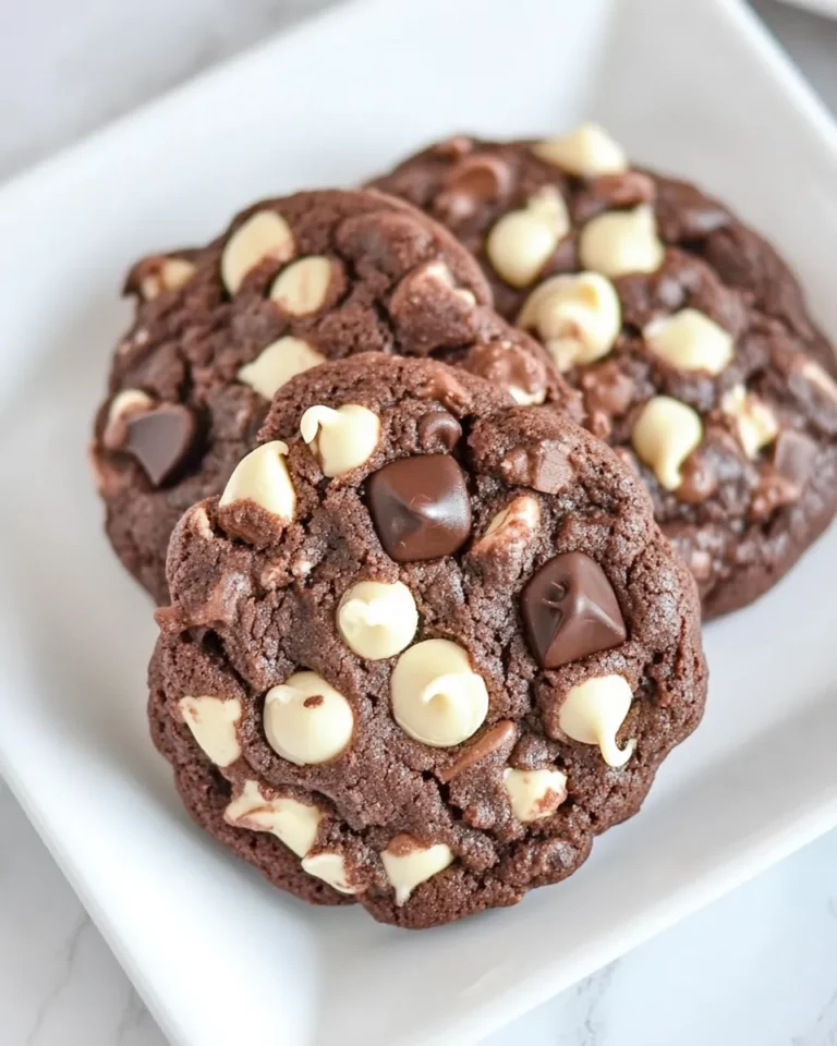Homemade Triple Chocolate Fudge Cookies recipe photo