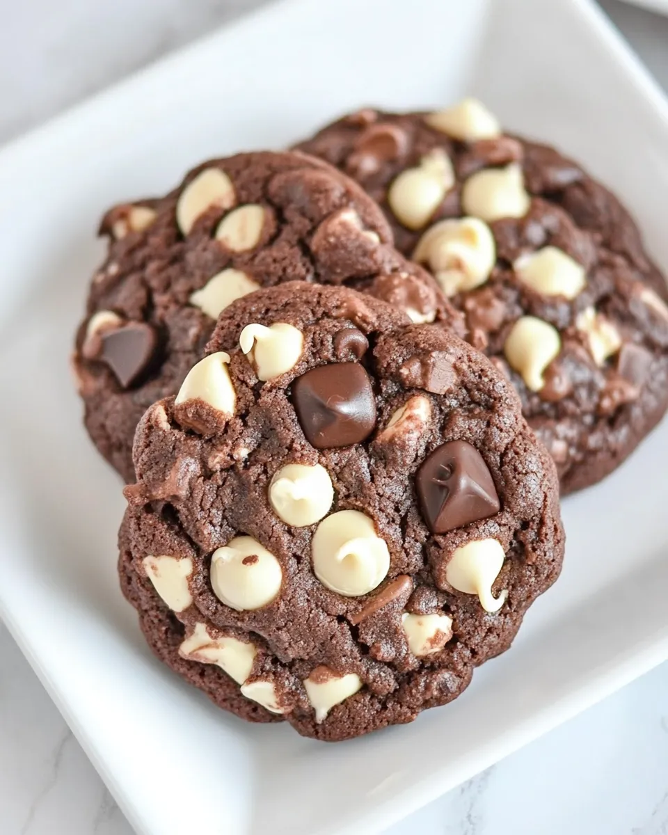 Homemade Triple Chocolate Fudge Cookies recipe photo