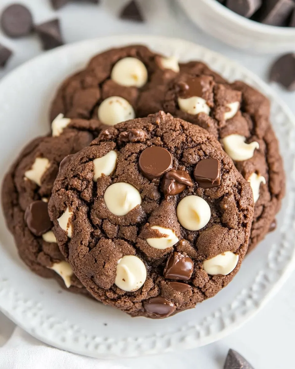 Classic Triple Chocolate Fudge Cookies dish photo
