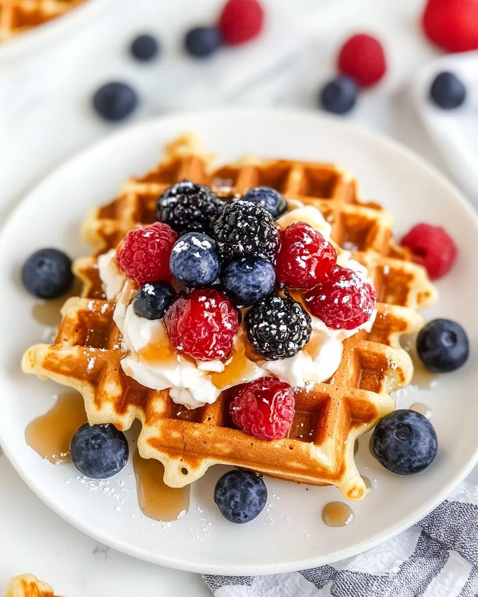Homemade Yogurt Waffles dish photo