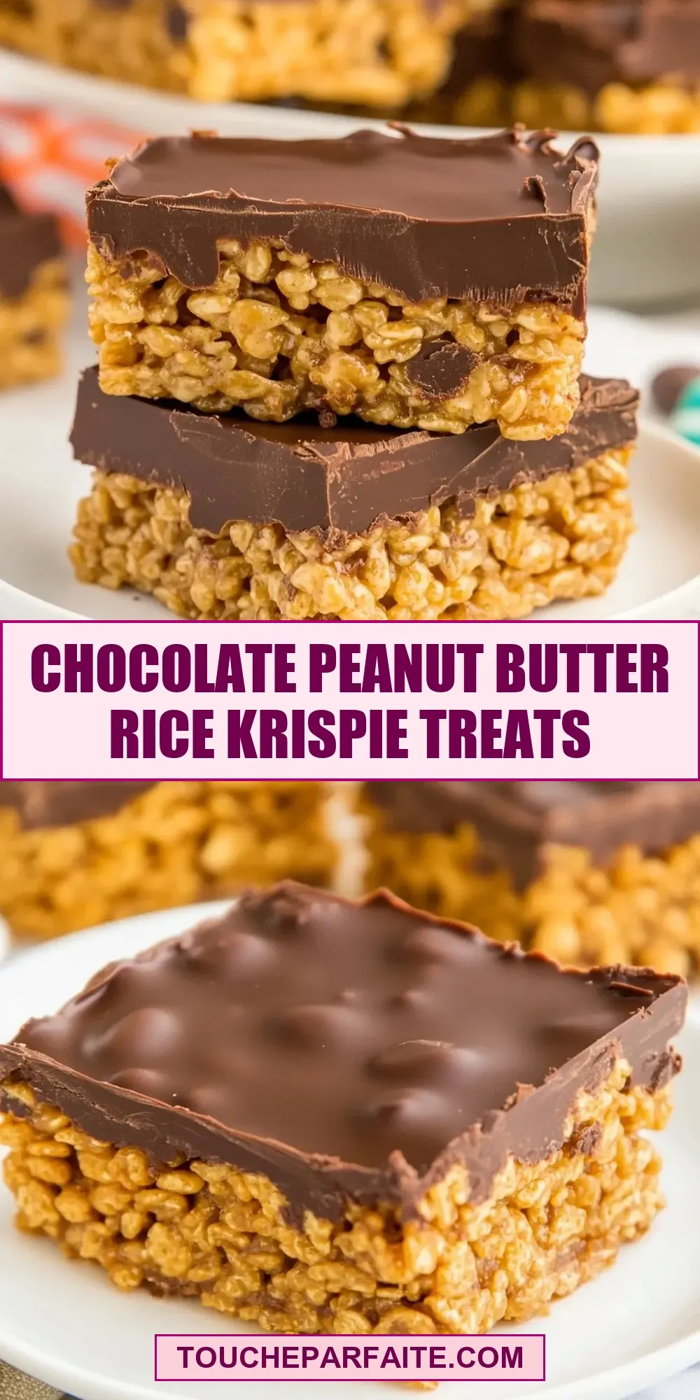 Ultimate Chocolate Peanut Butter Rice Krispie Treats