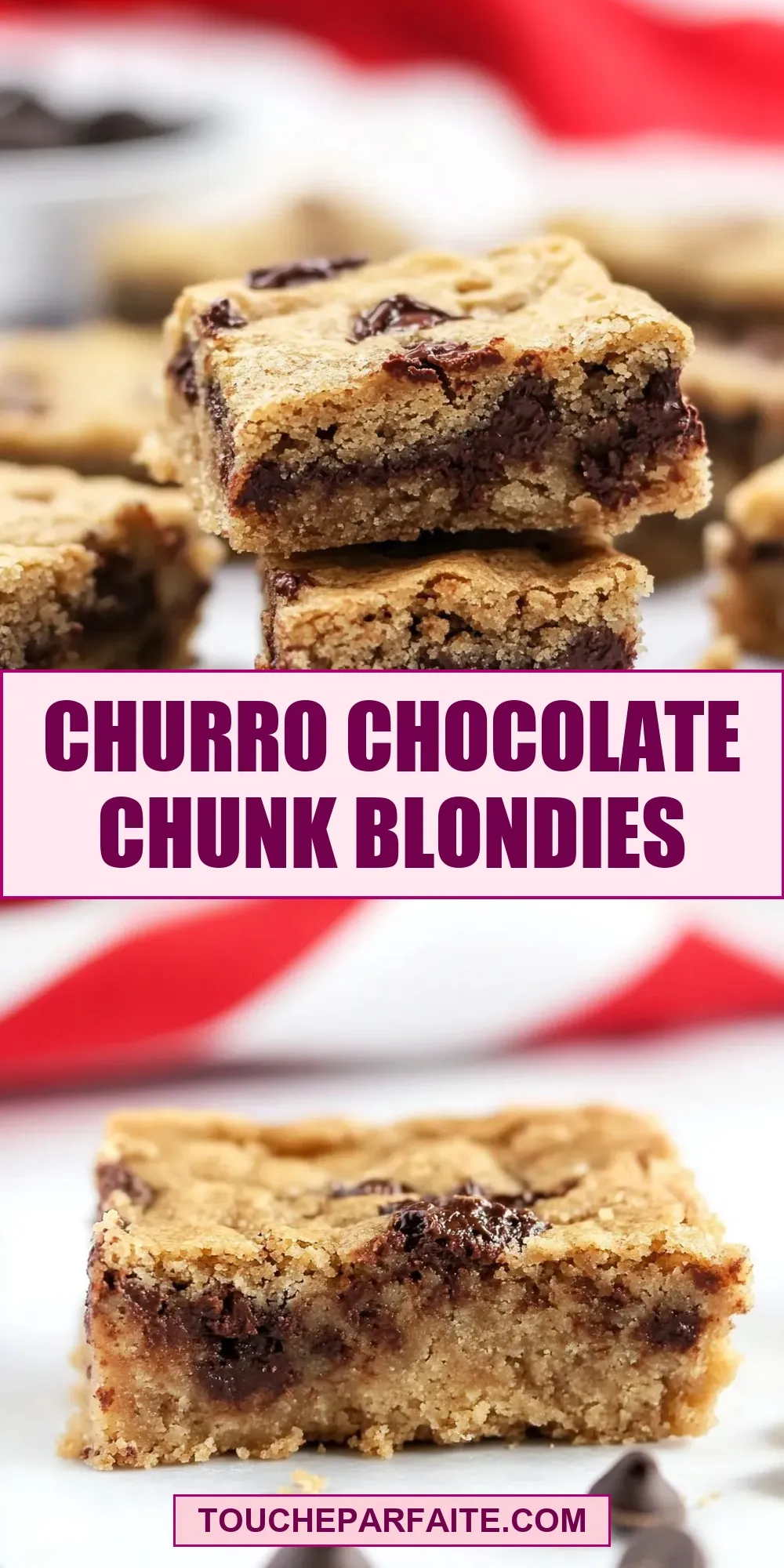 Easy Churro Chocolate Chunk Blondies Recipe