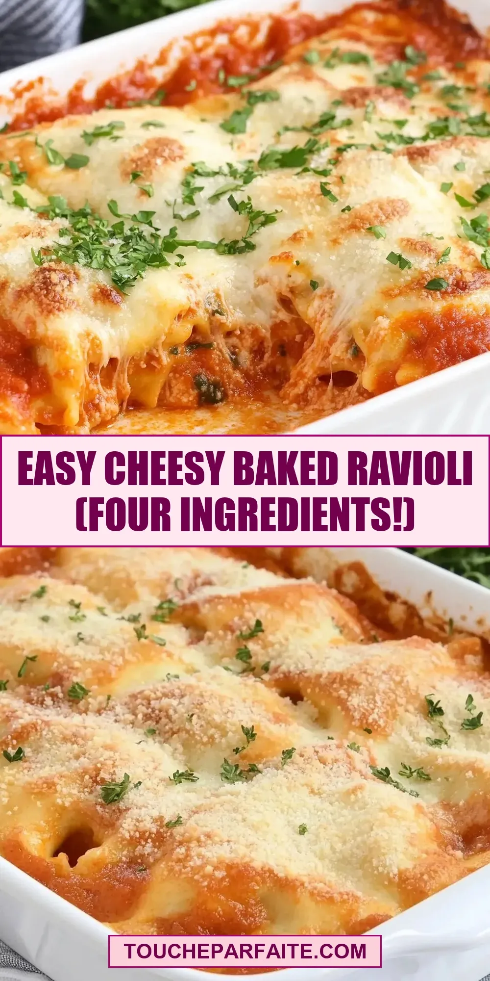 How To Make Delicious Easy Cheesy Baked Ravioli (Four Ingredients!)