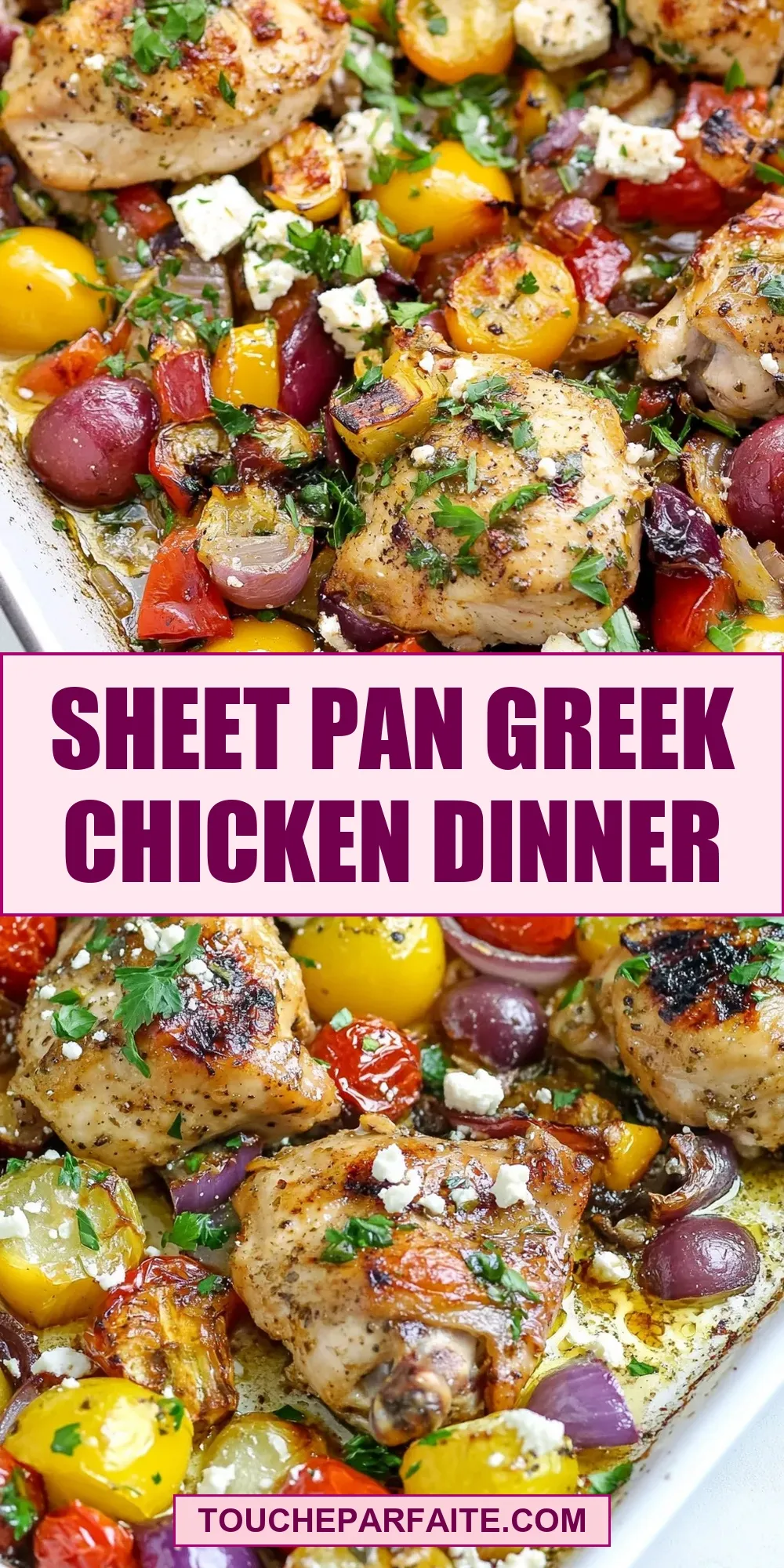 Savory Sheet Pan Greek Chicken Dinner