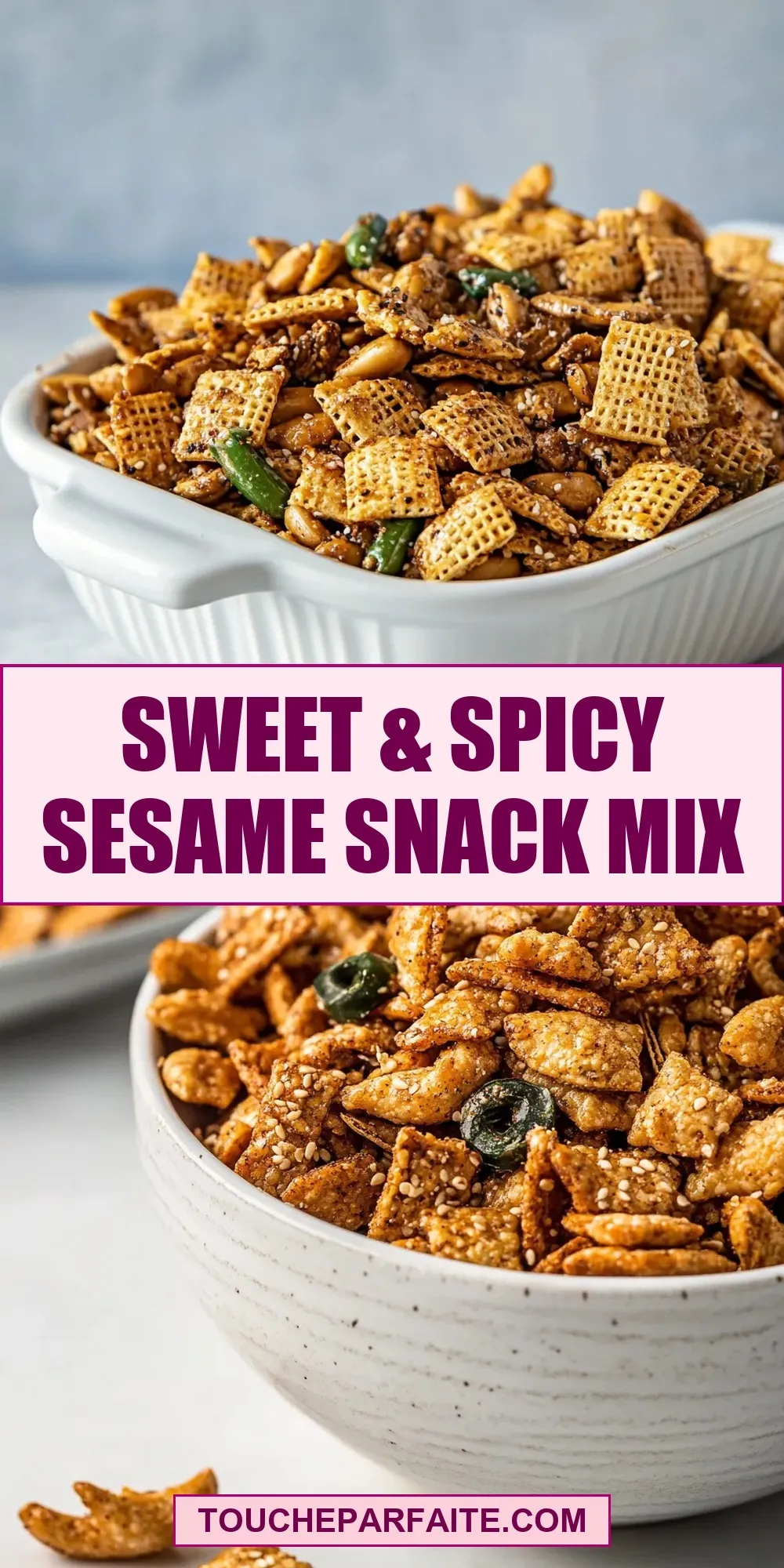 Easy Sweet & Spicy Sesame Snack Mix Recipe