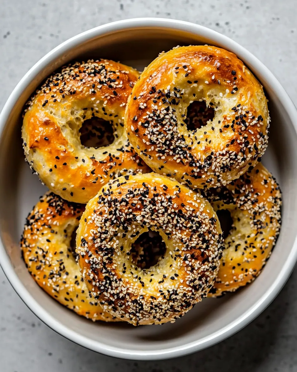 Easy 15 Minute Air Fryer Bagels food shot