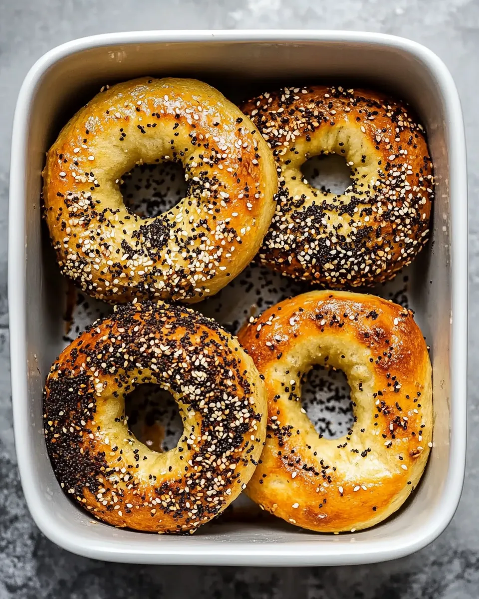 Delicious 15 Minute Air Fryer Bagels plate image