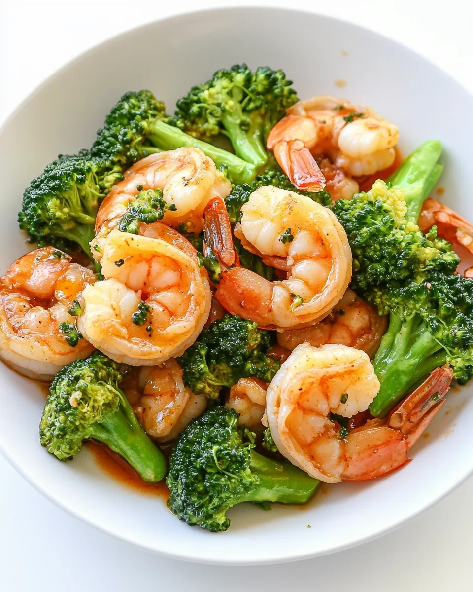 Easy 20-Minute Skinny Sriracha Shrimp and Broccoli recipe image