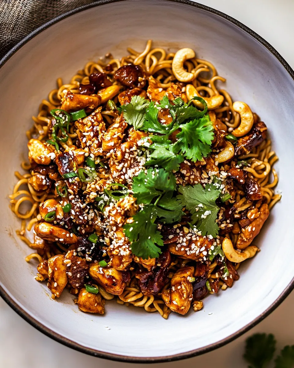 Ultimate 20 Minute Cashew Chicken Noodles. photo