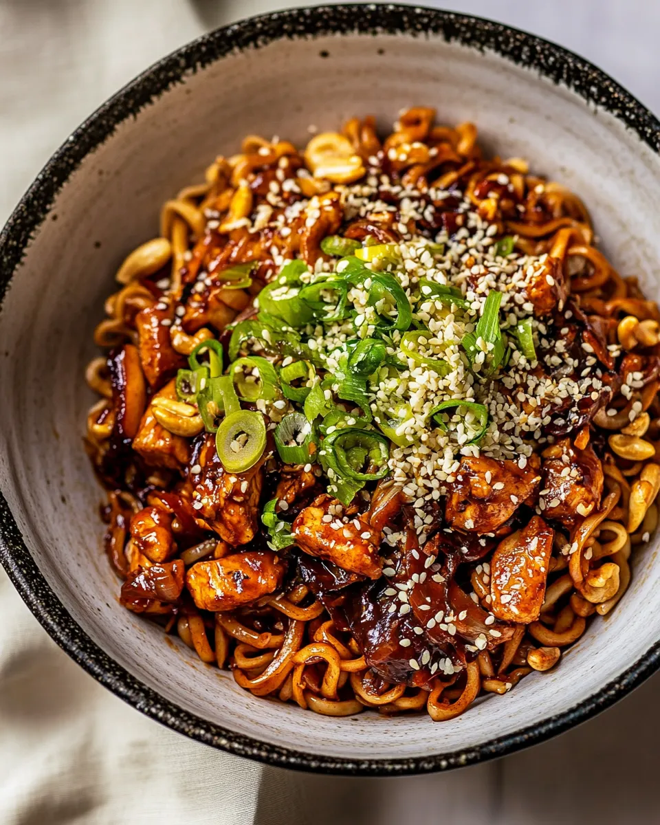 Easy 20 Minute Cashew Chicken Noodles. recipe image