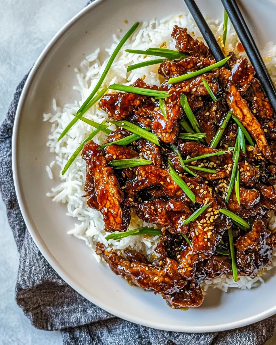 Classic 20 Minute Crispy Mongolian Beef. dish photo