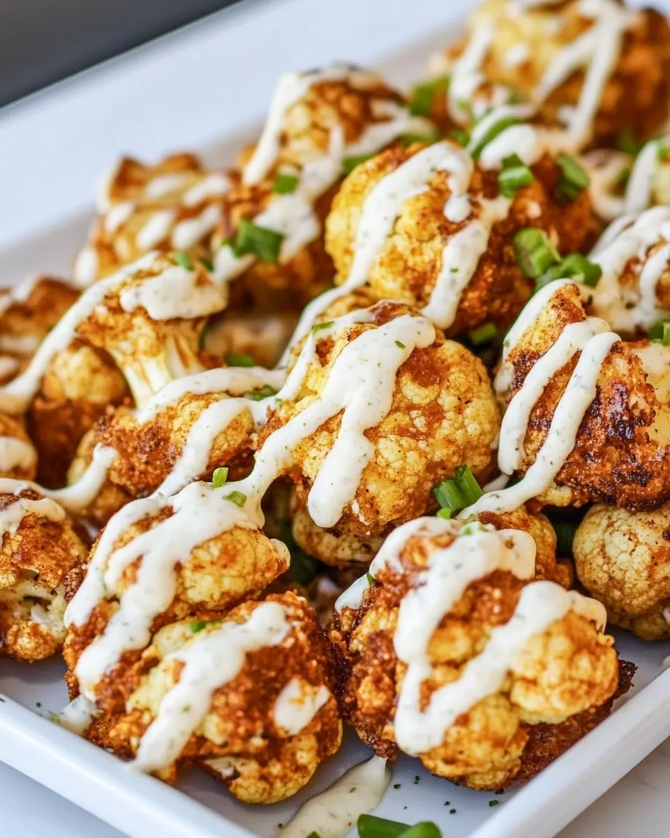 Easy 30-Minute Buffalo Cauliflower Bites food shot