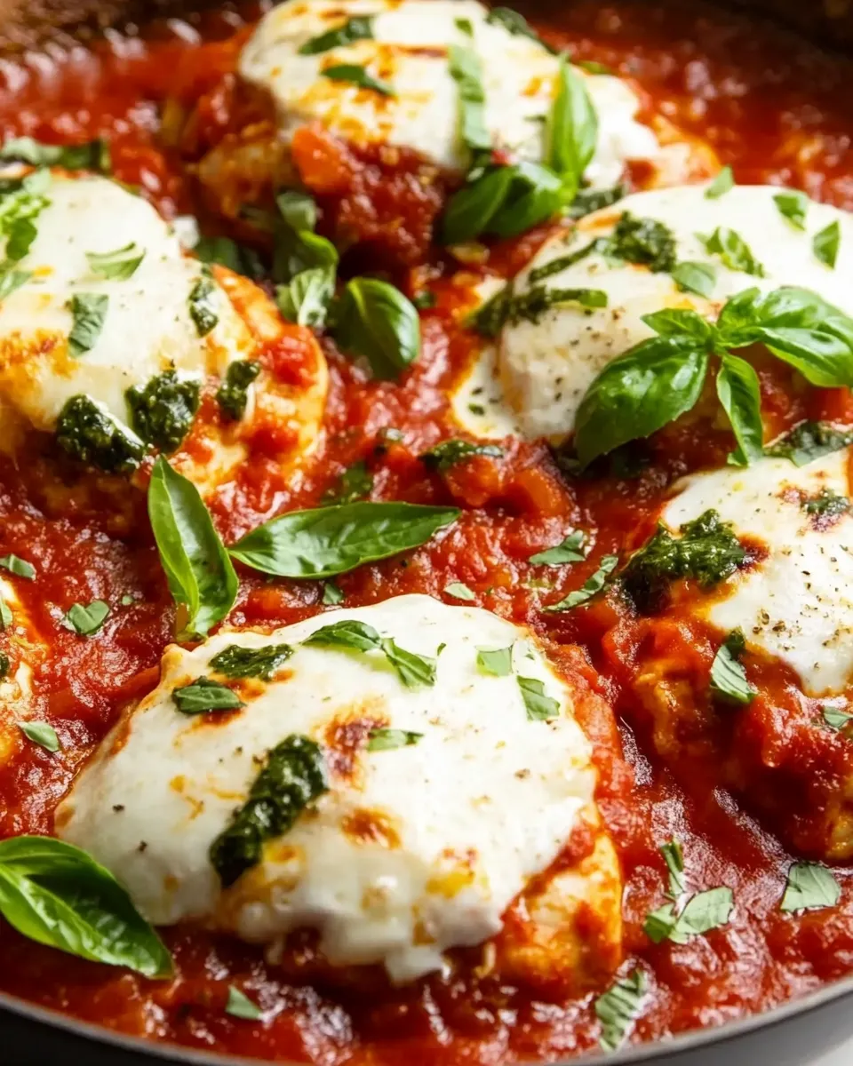 Healthy 30-Minute Mozzarella Chicken Skillet recipe image