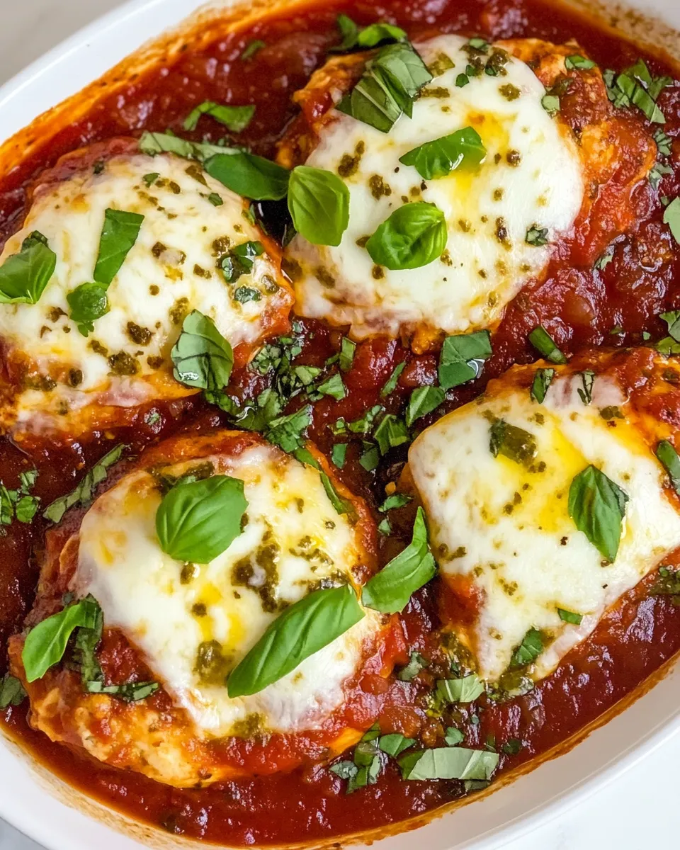 Quick 30-Minute Mozzarella Chicken Skillet food shot
