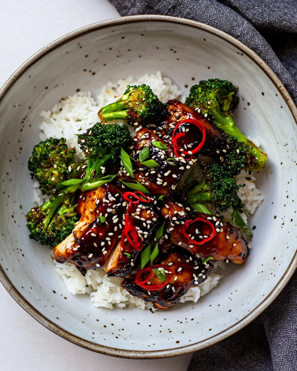 Classic 30 Minute Teriyaki Chicken with Sesame Ginger Broccoli. dish photo