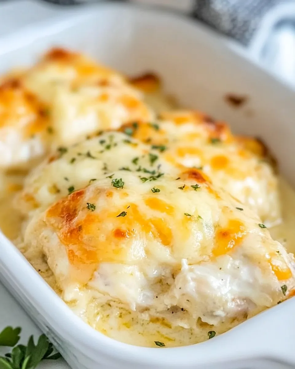Easy 3 Cheese Baked Chicken food shot