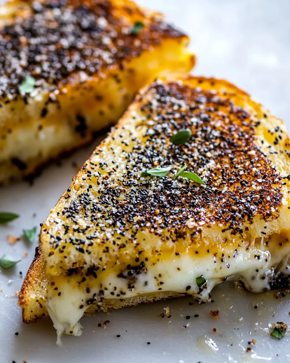 Delicious 3 Cheese Everything Spice Grilled Cheese. picture