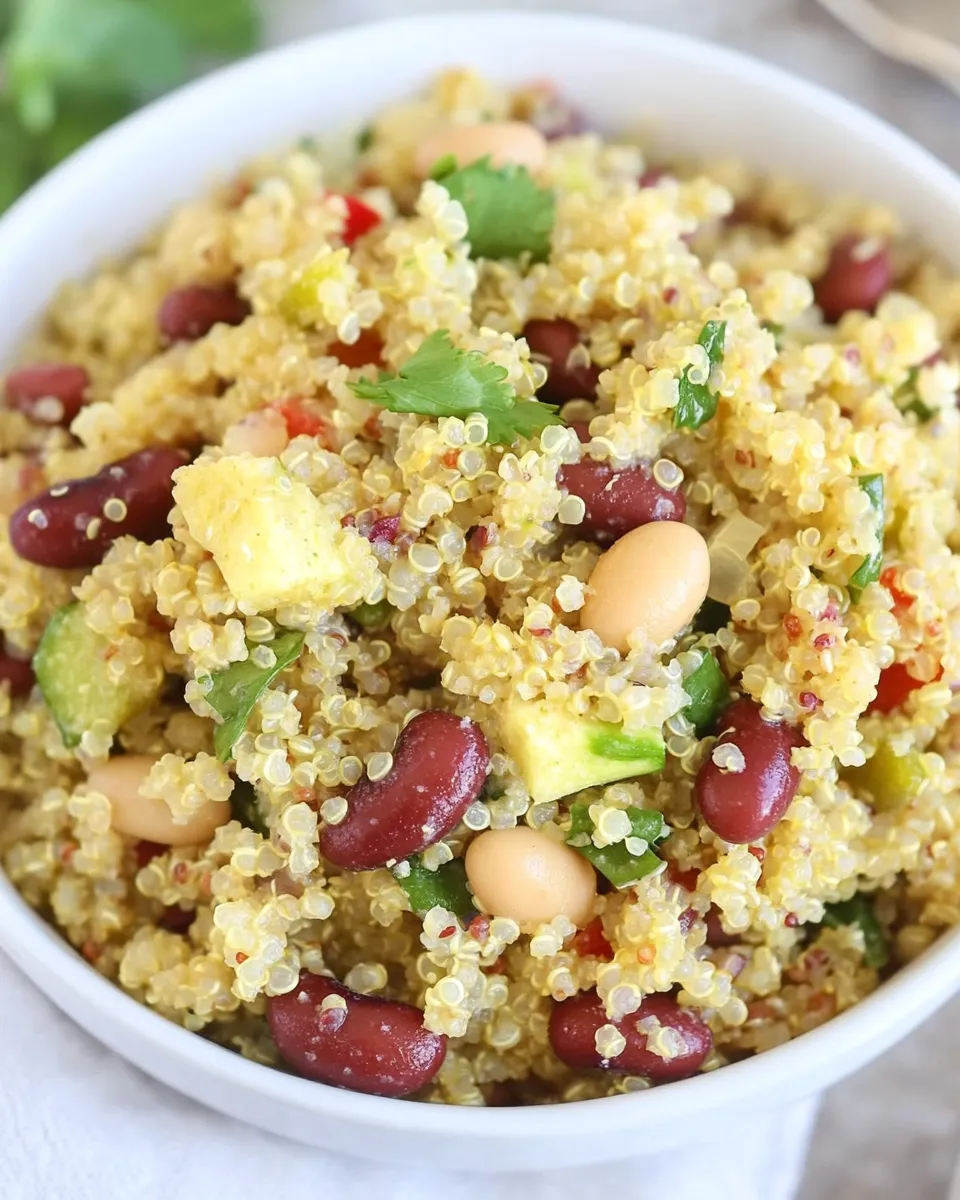 Delicious 4 Bean Curry Quinoa Salad dish photo