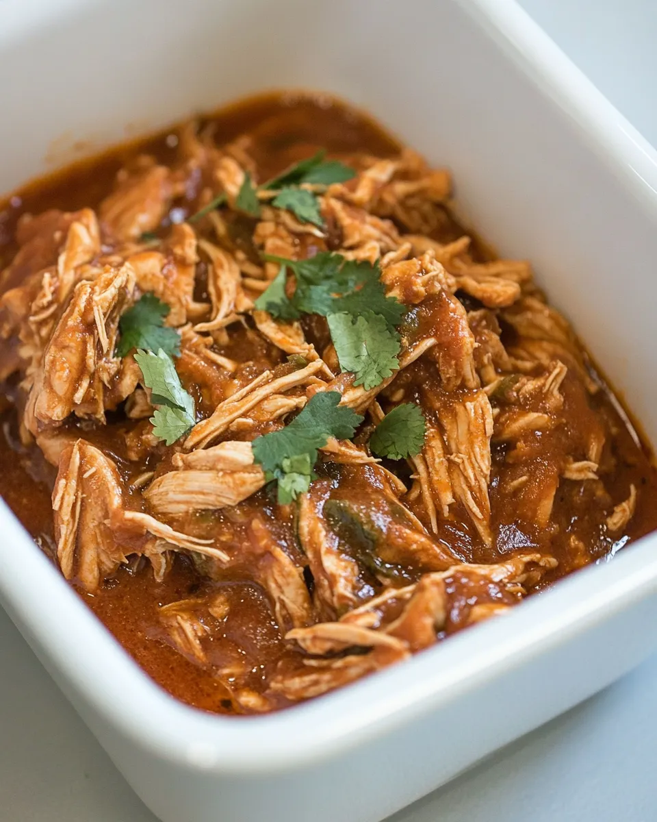 Easy 5-Ingredient Crock Pot Mexican Shredded Chicken dish photo