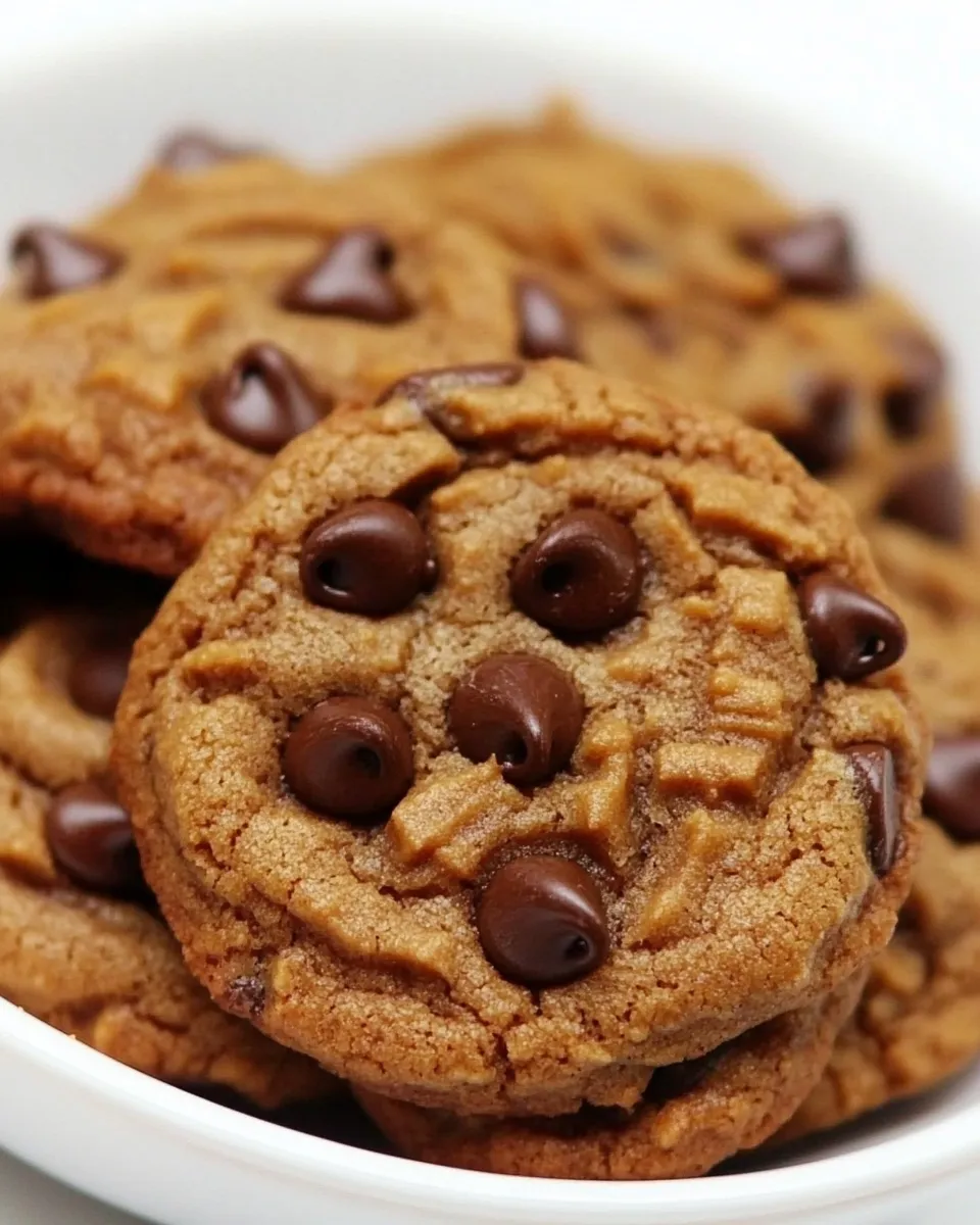 Easy 5-Ingredient Peanut Butter Chocolate Chip Cookies recipe photo