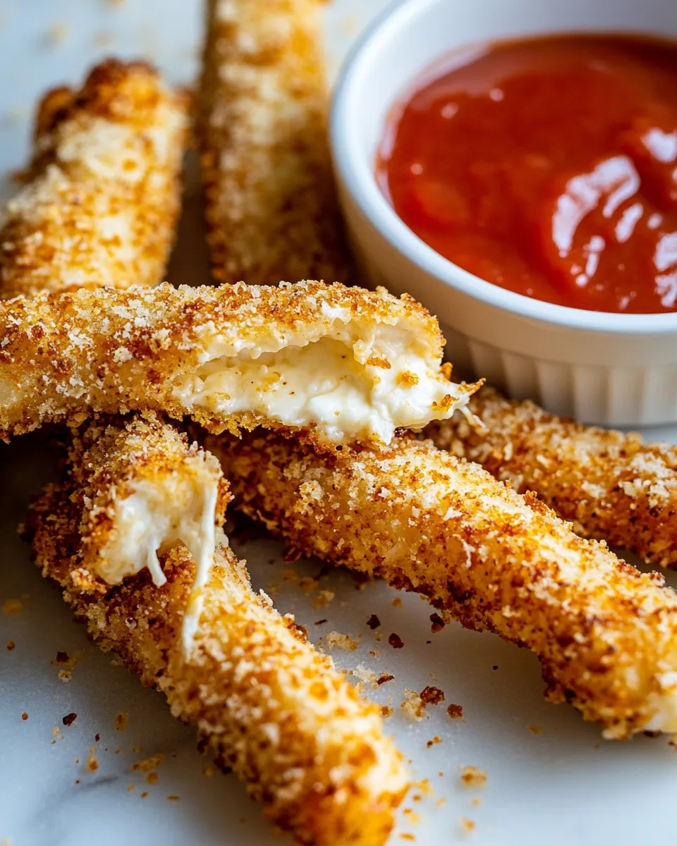 Homemade 5-Minute Baked Mozzarella Sticks photo