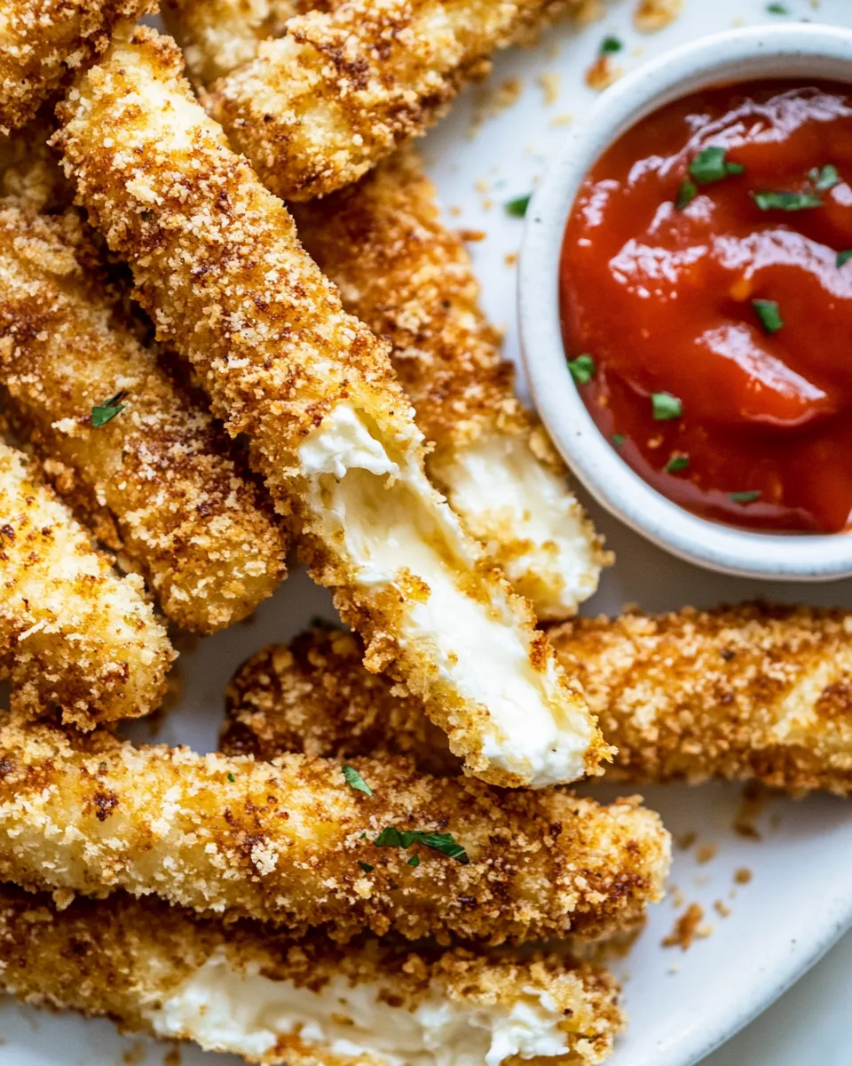 Classic 5-Minute Baked Mozzarella Sticks image