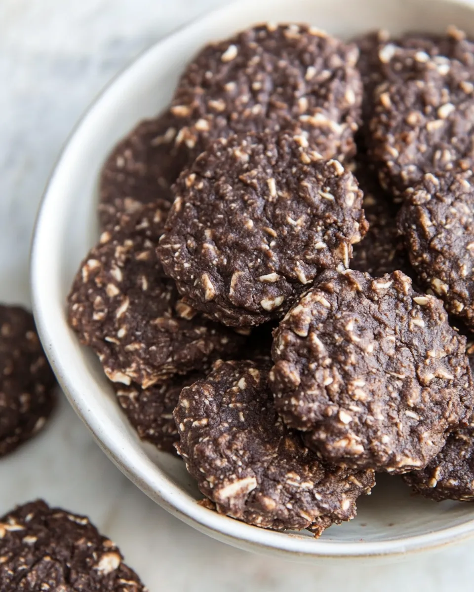 Delicious 6-Ingredient No-Bake Cookies plate image