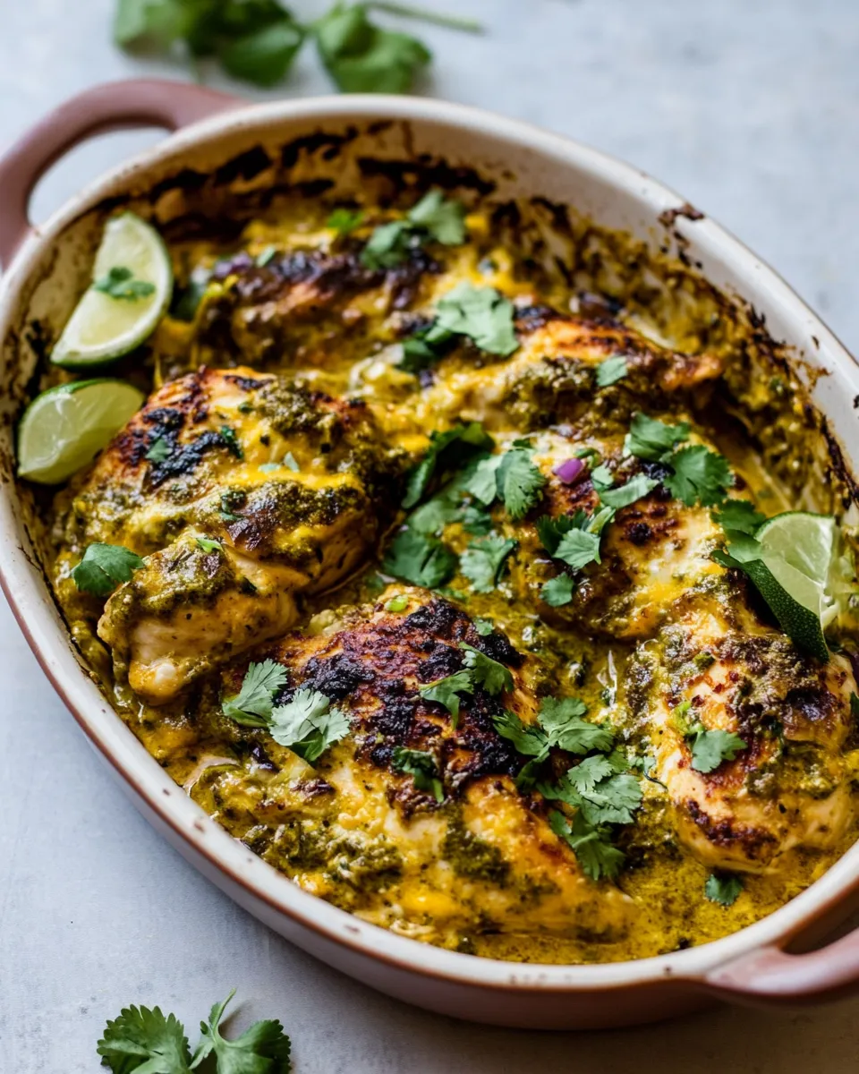 Classic 8 Ingredient Cheesy Green Chile Chicken. dish photo
