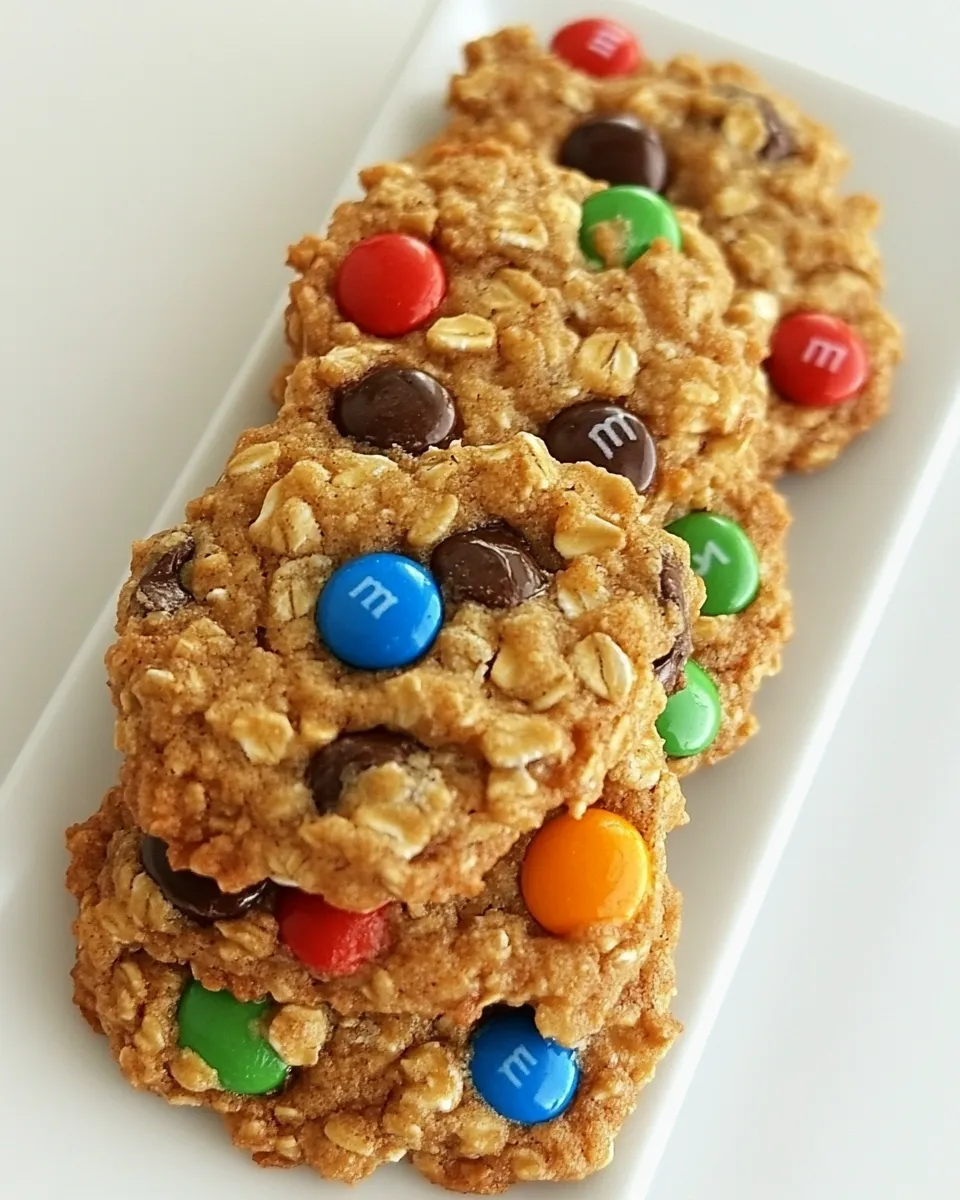 Homemade Agave and Honey Oatmeal M&M Cookies photo