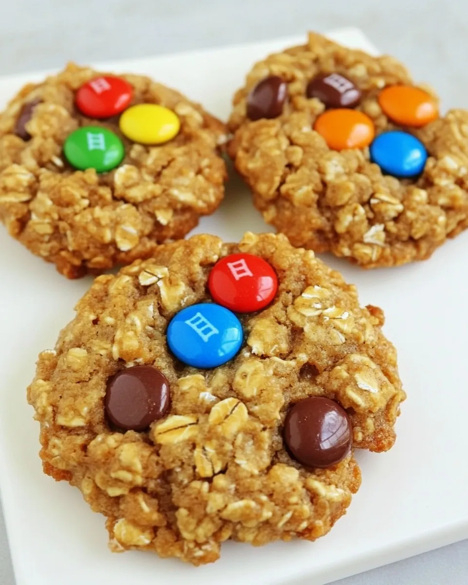 Delicious Agave and Honey Oatmeal M&M Cookies recipe image