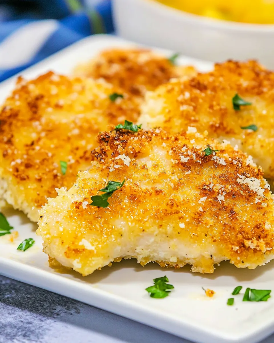 Delicious Air Fryer Parmesan Chicken food shot