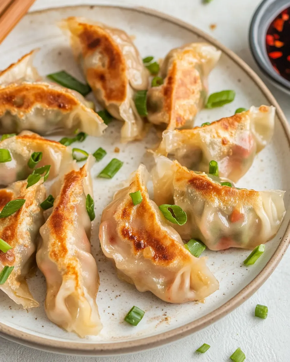 Easy Air Fryer Potstickers food shot