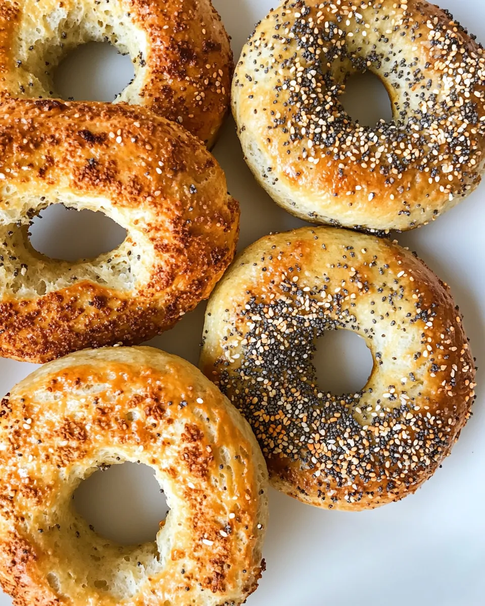 Delicious Air Fryer Protein Bagels food shot