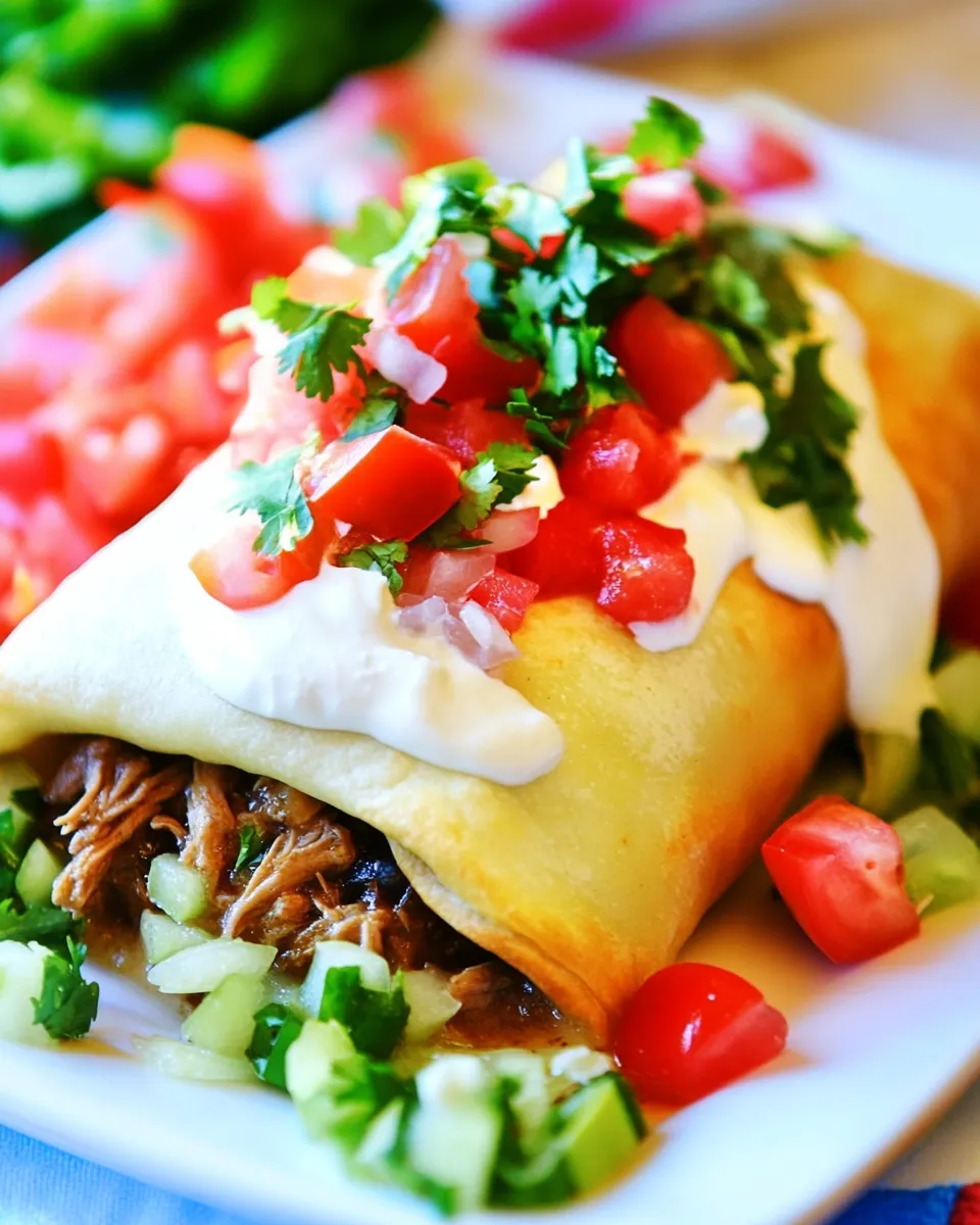 Easy Air Fryer Shredded Beef Chimichanga Recipe recipe photo