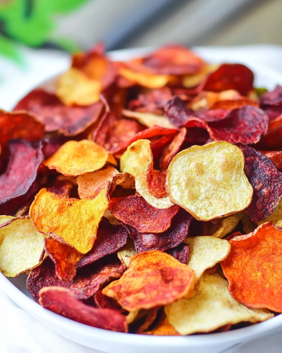 Classic Air Fryer Veggie Chips dish photo