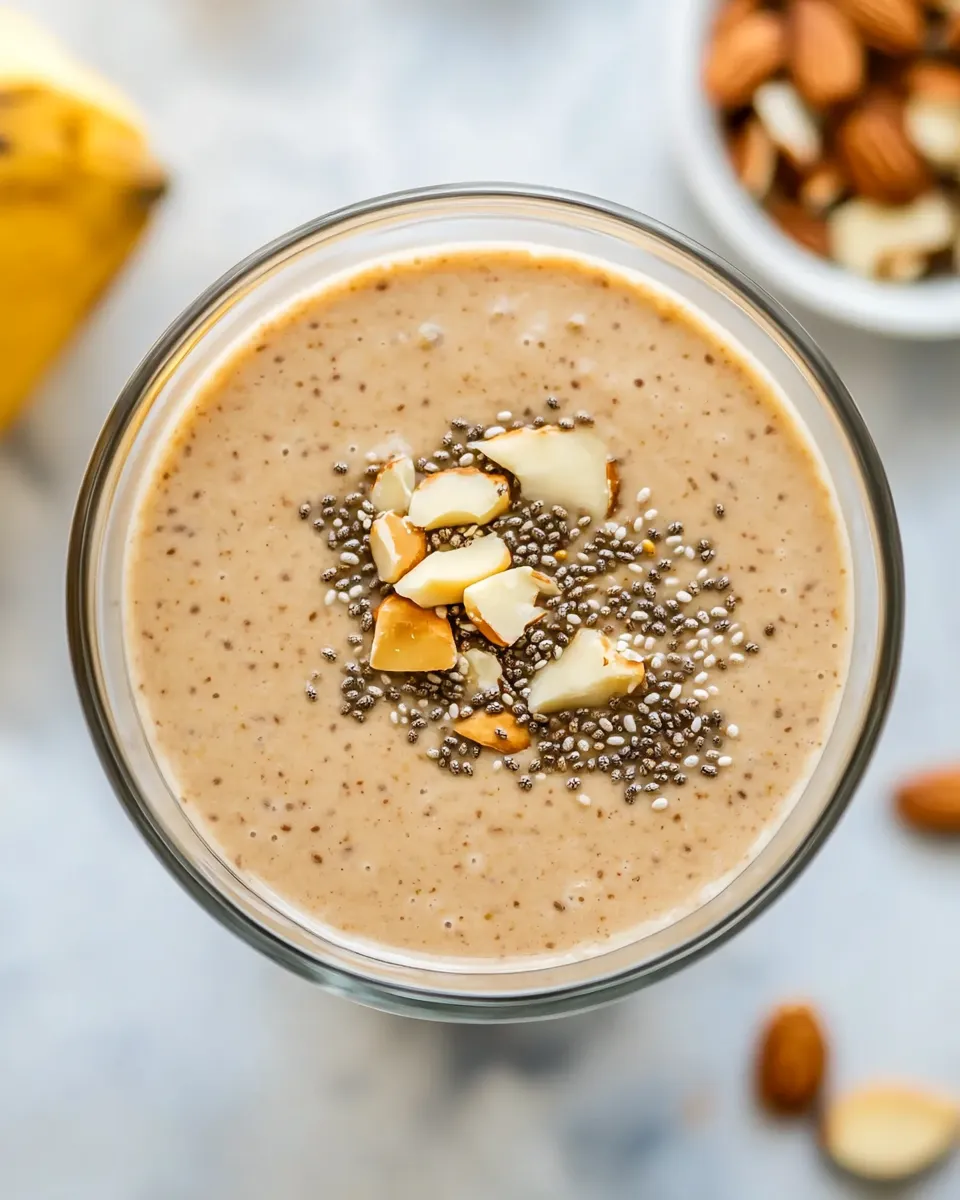 Homemade Almond Butter Chia Smoothie photo