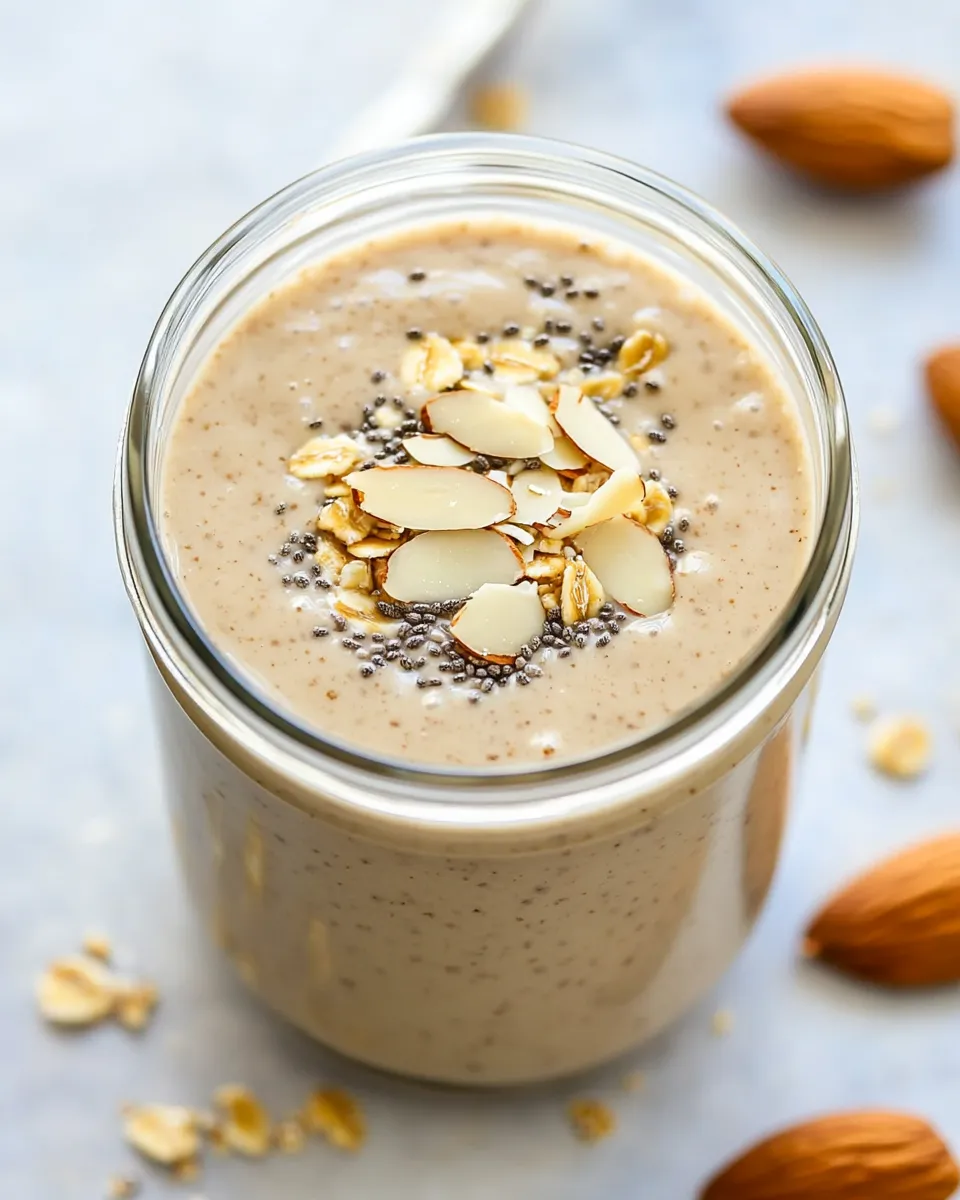 Delicious Almond Butter Chia Smoothie shot