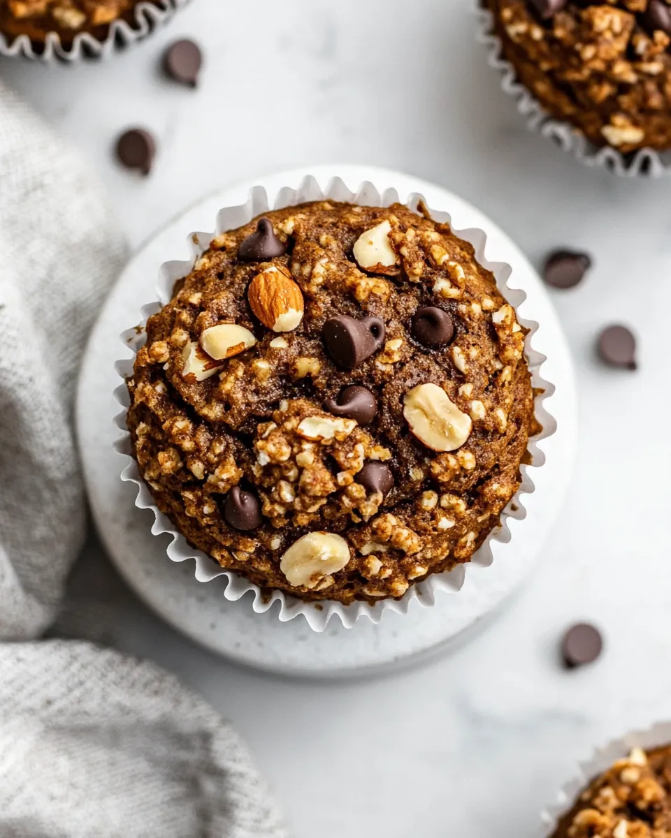 Easy Almond Flour Paleo Banana Nut Muffins With Chocolate Chips recipe image