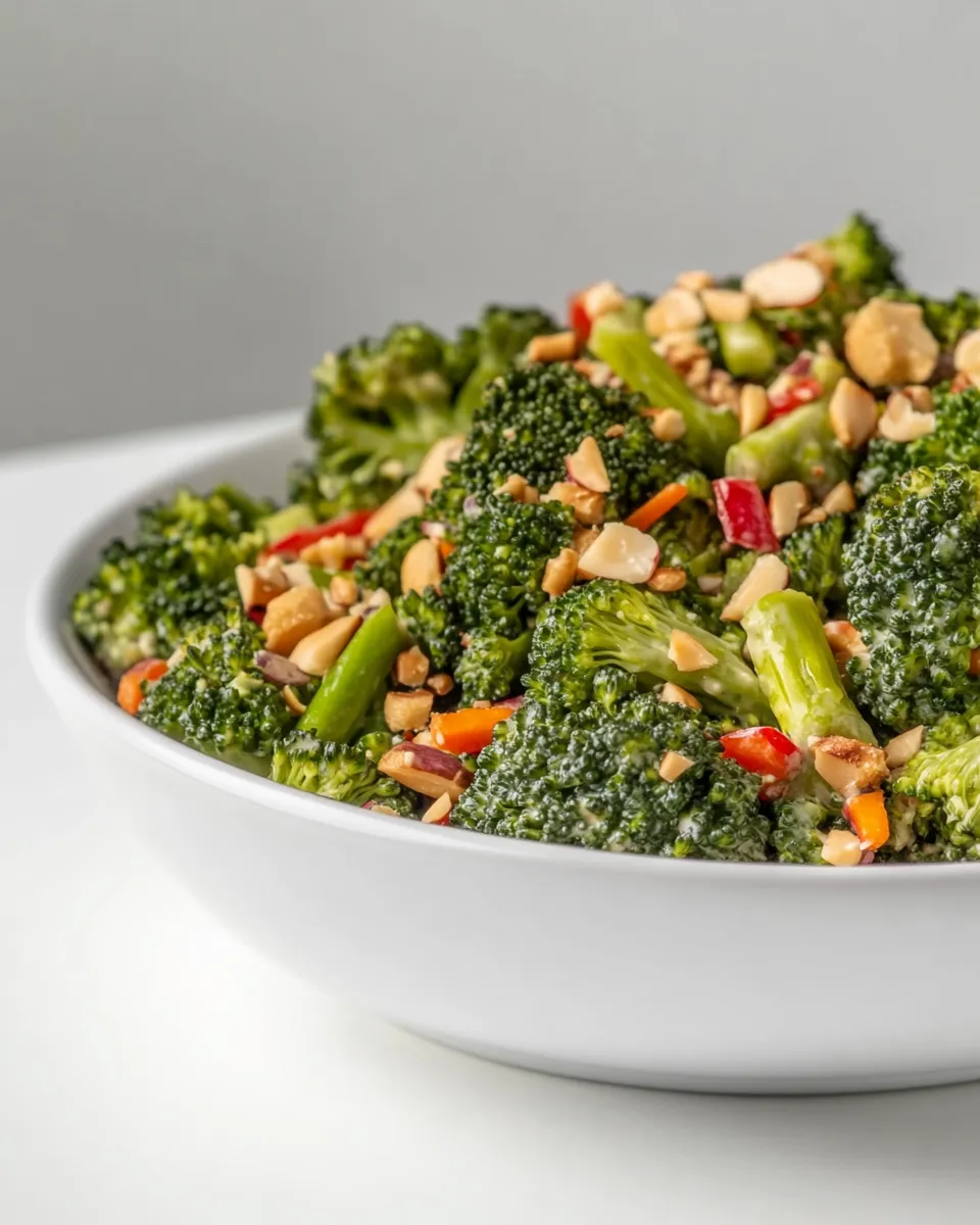 Easy Asian Broccoli Salad food shot