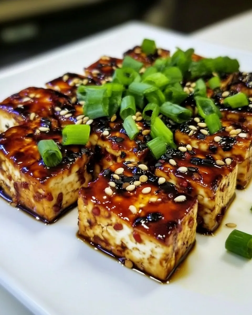 Easy Asian Garlic Tofu food shot