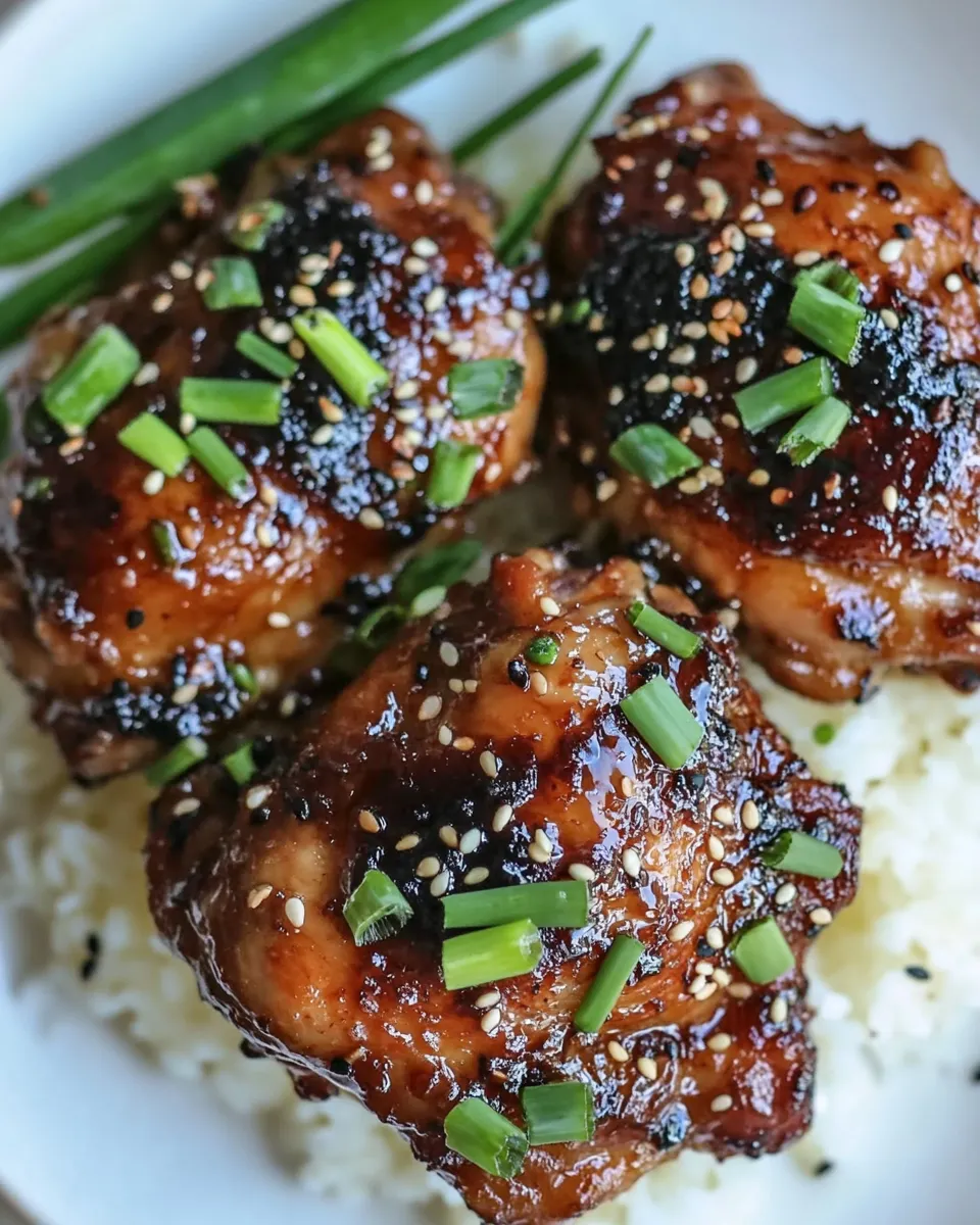 Classic Asian Style Honey Garlic Chicken Thighs image