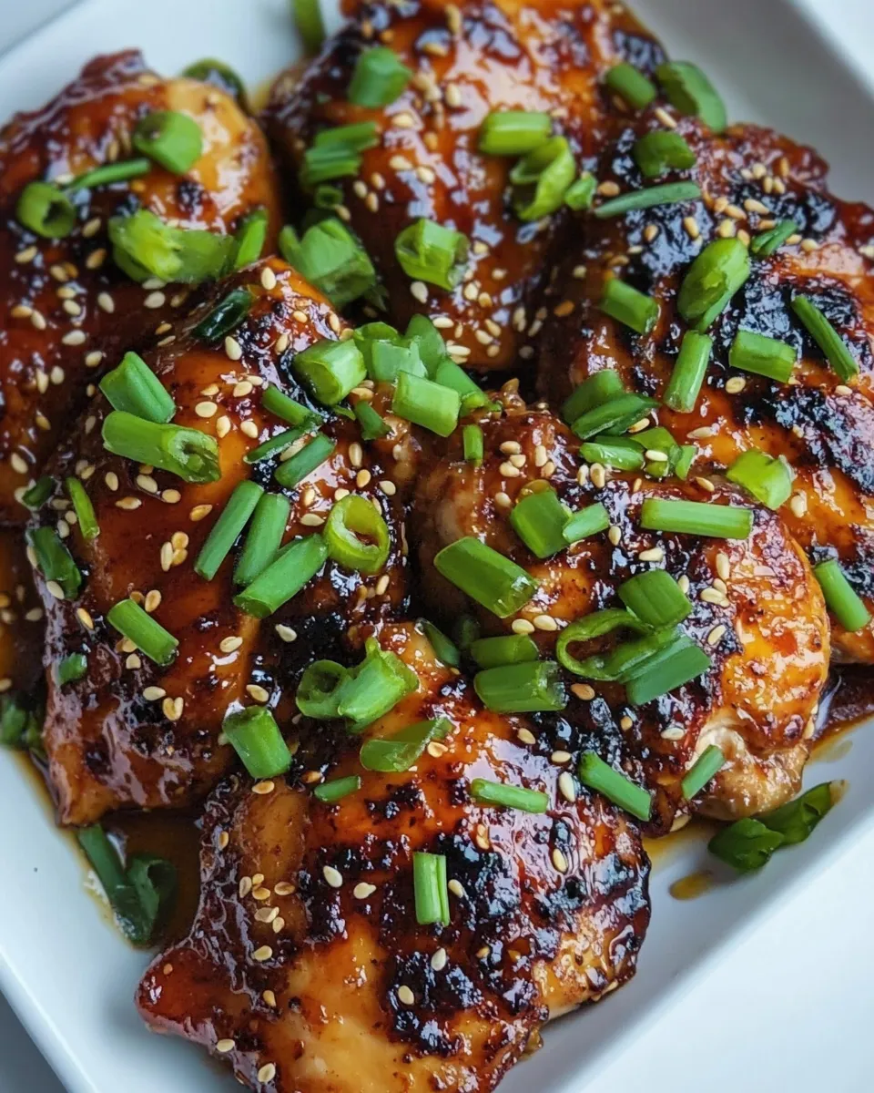 Delicious Asian Style Honey Garlic Chicken Thighs dish photo